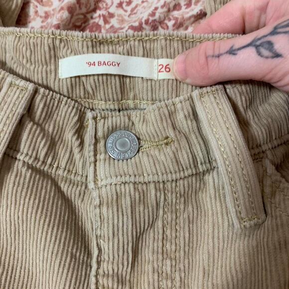 Levi’s Tam Corduroy ‘94 baggy jeans Size 26 - Picture 2 of 8